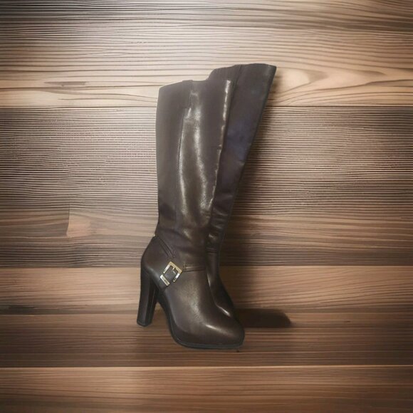 Michael Michael Kors Tamara Leather Boots Size 9 Knee High Boots MK Fashion Boot - Picture 1 of 14